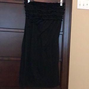 Black swim cover up strapless